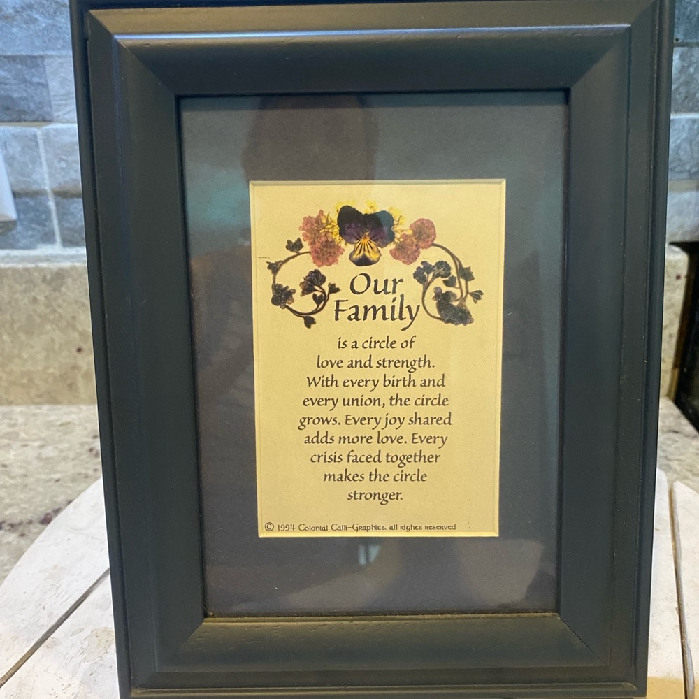 Blue‎  Picture Frame with Family Quote